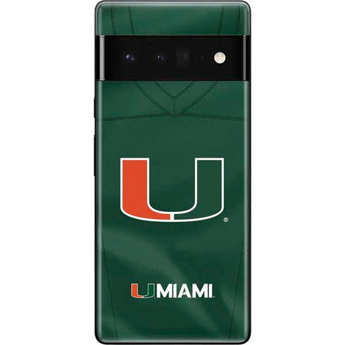 University of Miami Green Jersey Google Pixel 6 Pro Skin